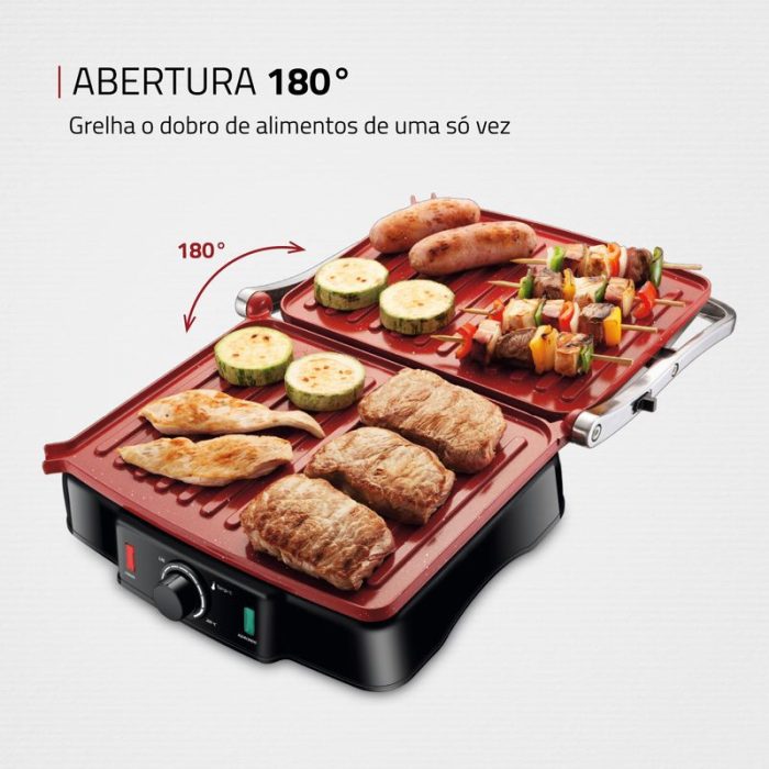 Press Grill Mondial Red Ceramic PG-02 - Image 2
