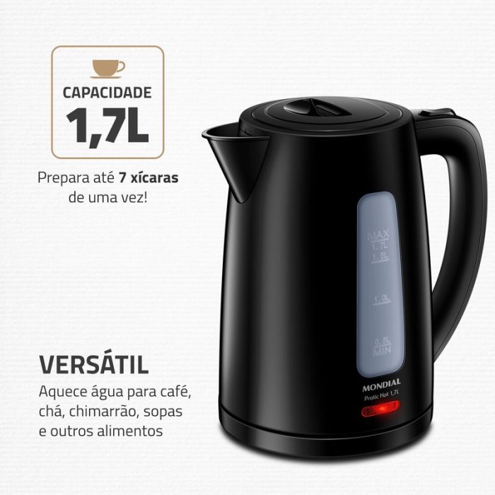 Chaleira Elétrica Pratic Hot 1,7L Mondial- CE-17 - Image 2