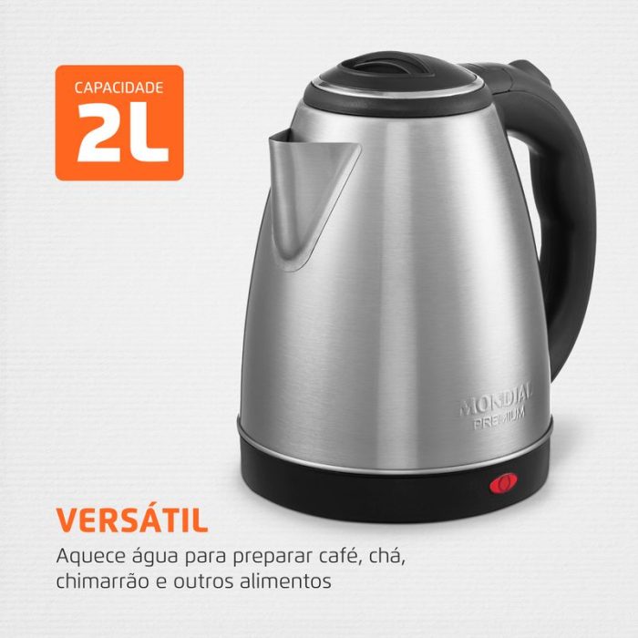 Chaleira Elétrica Mondial Pratic Inox CE-06 - Image 2