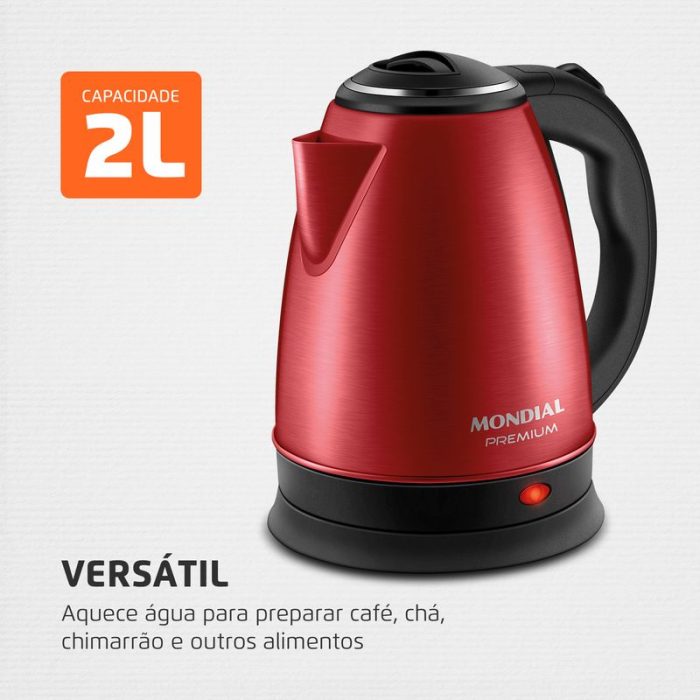 Chaleira Elétrica Mondial Pratic Inox CE-06-R - Image 2