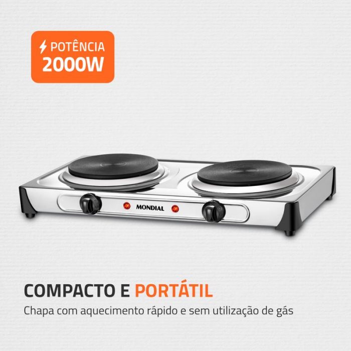 Fogão Elétrico Mondial Fast Cook Dual FE-03 - Image 2