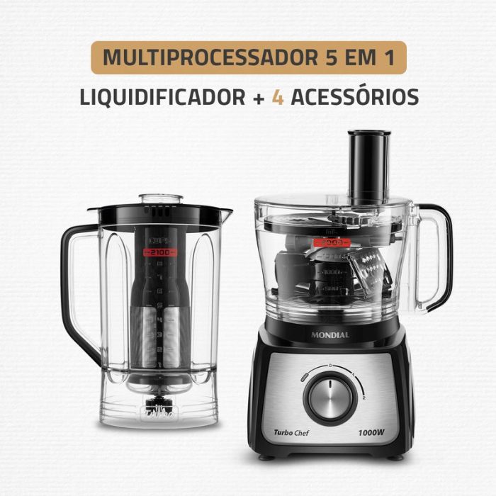Multiprocessador Turbo Chef 5 em 1 Mondial MPN-01-B - Image 2