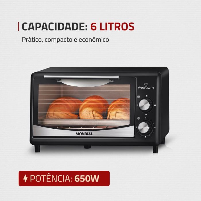 Forno Elétrico Mondial Pratic Cook 6L FR-09 - Image 2