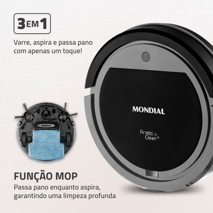 Robô Aspirador de Pó Pratic Clean Mondial RB-11 - Image 2