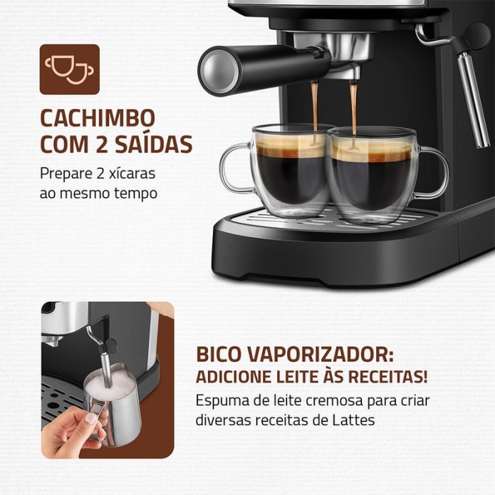 Cafeteira Espresso Dolce Crema 20 Bar Mondial C-20-EC - Image 3
