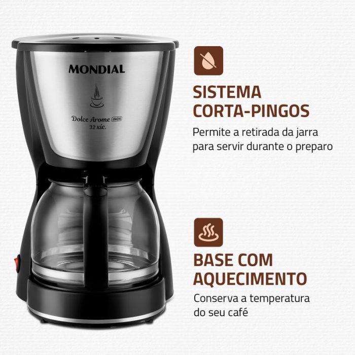 Cafeteira Elétrica Mondial Dolce Arome 32 C-32-32X - Image 3