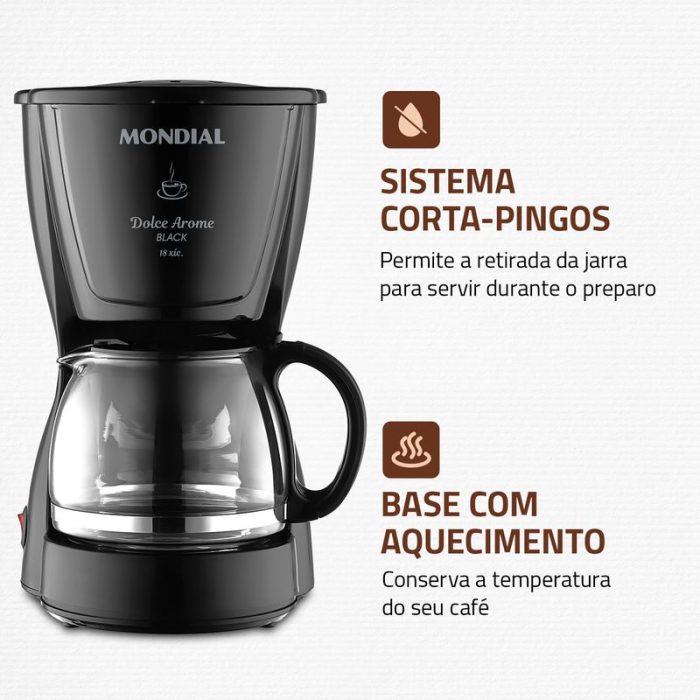 Cafeteira Elétrica Dolce Arome Mondial C-30-18X-FB - Image 3