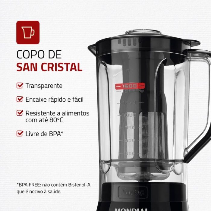Liquidificador Mondial Turbo Power L-99-FB - Image 3
