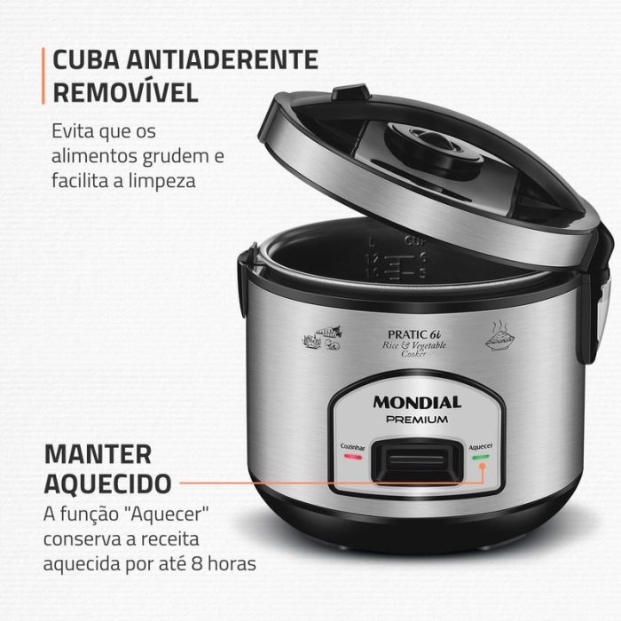 Panela Elétrica Mondial Pratic 6I PE-43-6X - Image 3