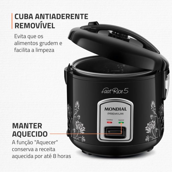 Panela Elétrica Mondial Fast Rice 5 Premium NPE-08-5X - Image 3