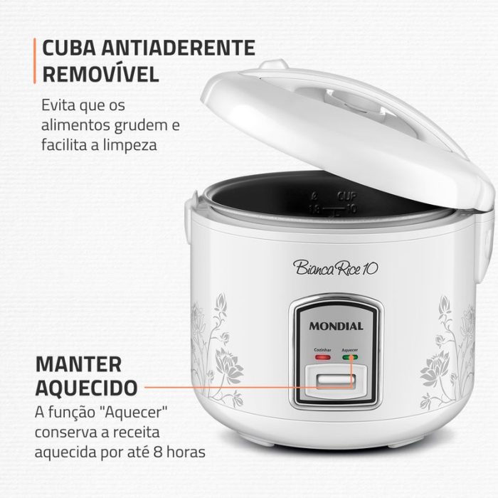 Panela Elétrica Mondial Bianca Rice 10 PE-10 - Image 3