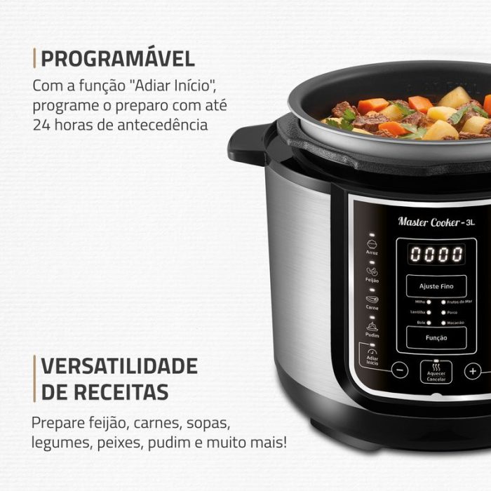 Panela de Pressão Elétrica Mondial Digital Master Cooker PE-40 - Image 3