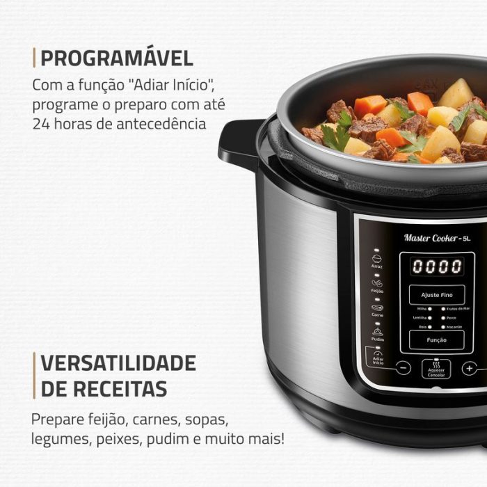 Panela de Pressão Elétrica Mondial Digital Master Cooker PE-38 - Image 3