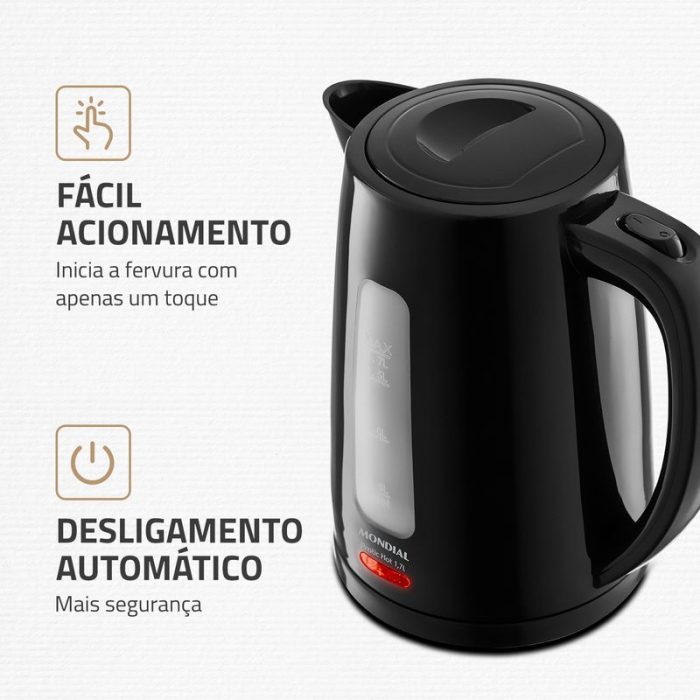 Chaleira Elétrica Pratic Hot 1,7L Mondial- CE-17 - Image 3