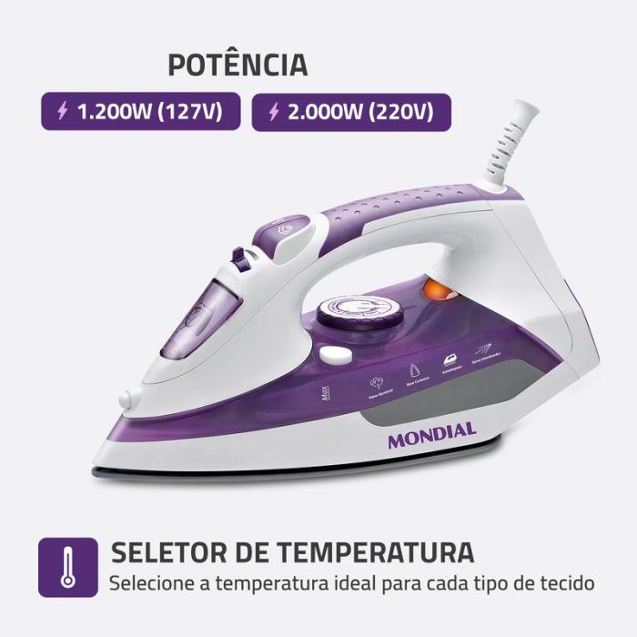 Ferro a Vapor Mondial Ceramic Express F-40 - Image 3