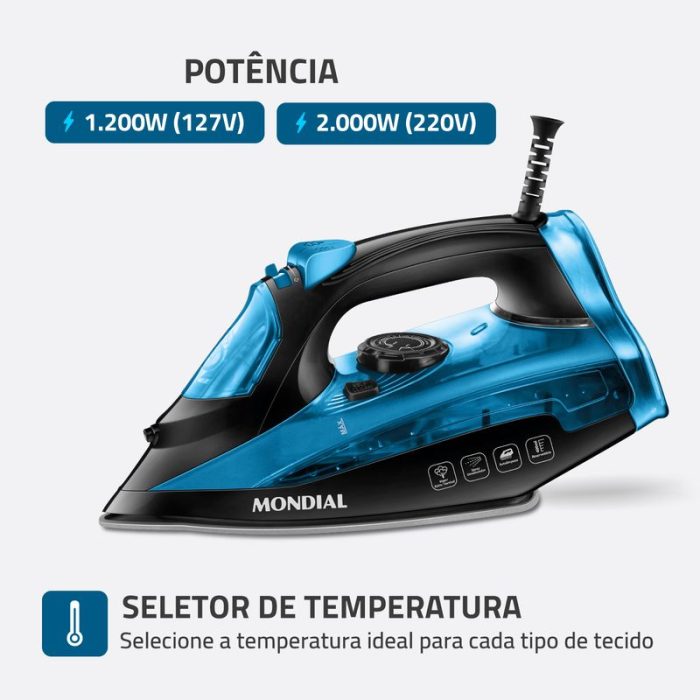 Ferro de Passar a Vapor Mondial F-53 - Image 3