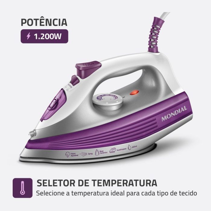 Ferro a Vapor Mondial FVN-01-P - Image 3