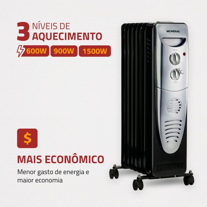 Aquecedor a Óleo Mondial A-06 - Image 3