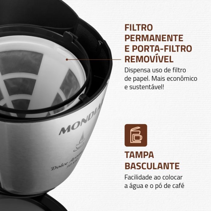 Cafeteira Elétrica Mondial Dolce Arome C-37JI-30X - Image 4
