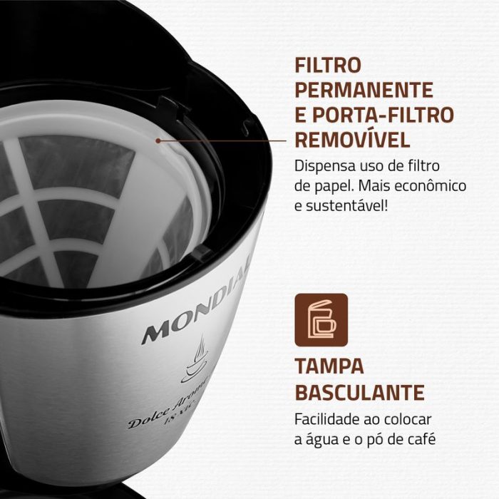 Cafeteira Elétrica Mondial Dolce Arome 18 C-30-18X - Image 4