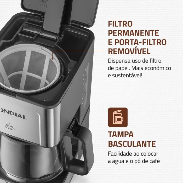 Cafeteira Elétrica Mondial C-43-20X-SI - Image 4