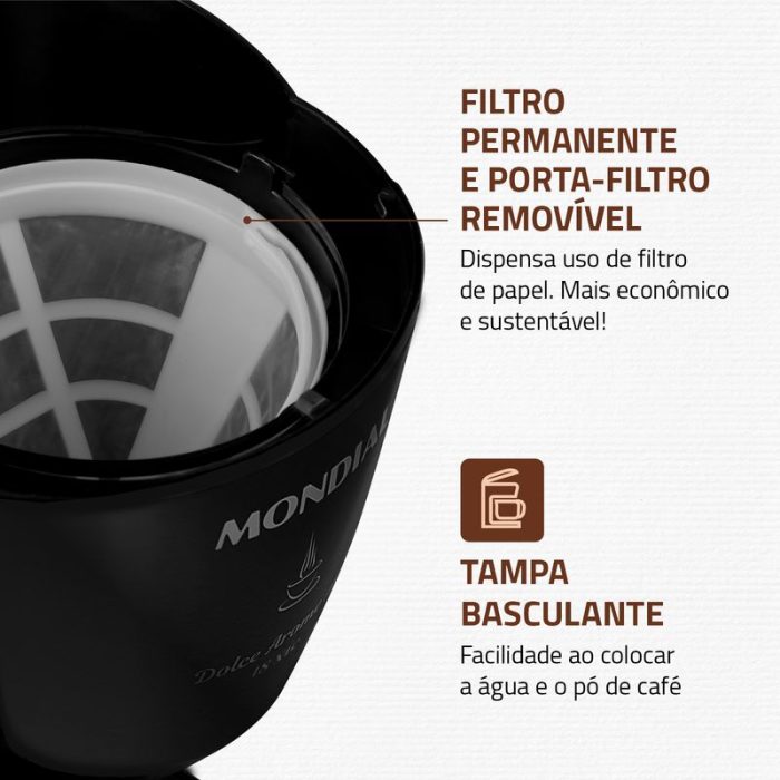 Cafeteira Elétrica Dolce Arome Mondial C-30-18X-FB - Image 4