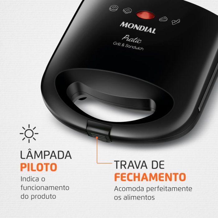 Sanduicheira Pratic Grill Mondial SN-01 - Image 4