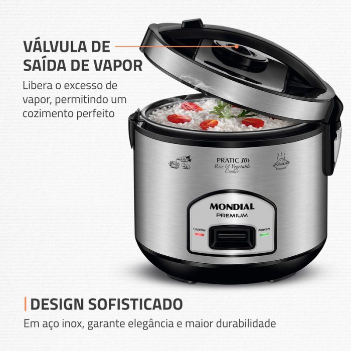 Panela Elétrica Mondial Pratic 10I PE-42-10X - Image 4