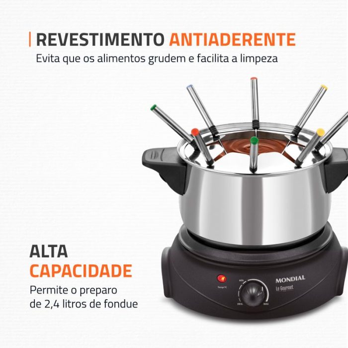 Panela Elétrica de Fondue Le Gourmet II Mondial FD-02 - Image 4
