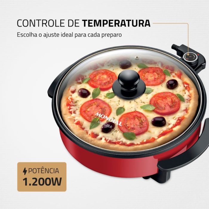 Panela Elétrica Mondial Multicook Red PE-28 - Image 4