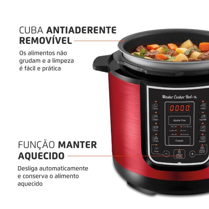 Panela de Pressão Elétrica Mondial Digital Master Cooker PE-41 - Image 4