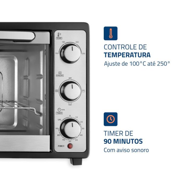 Forno Elétrico Mondial 52L Grand Family II - FR-52 - Image 4