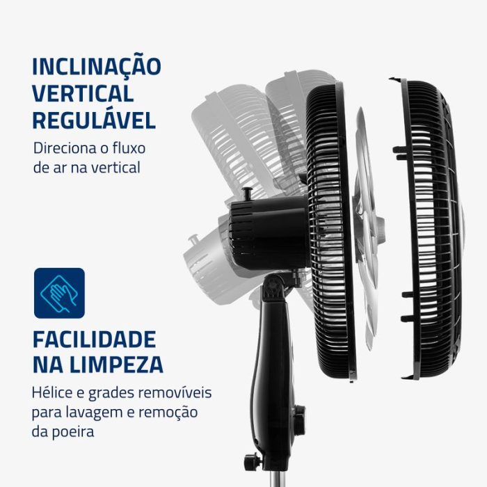 Ventilador Coluna 40cm Super Power Mondial- VSP-40C-NB - Image 4