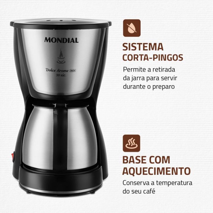 Cafeteira Elétrica Mondial Dolce Arome C-37JI-30X - Image 5