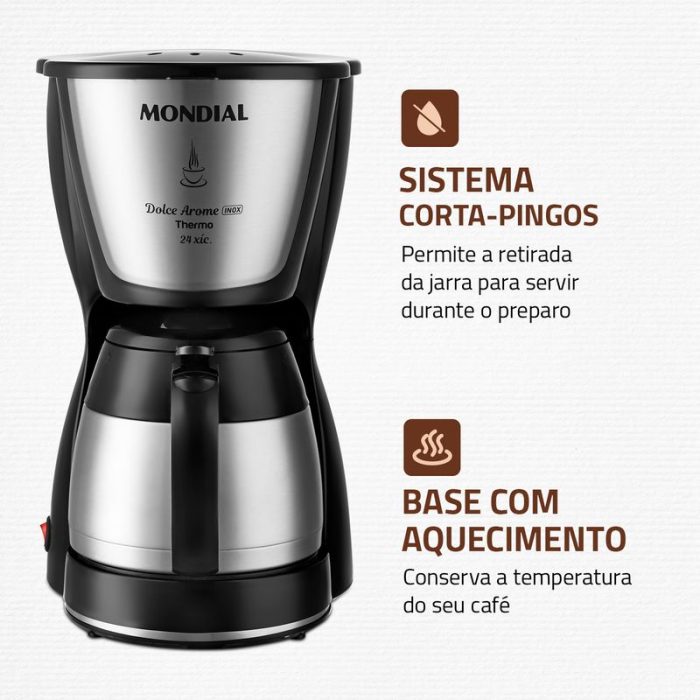 Cafeteira Elétrica Mondial Dolce Arome C-33JT-24X - Image 5