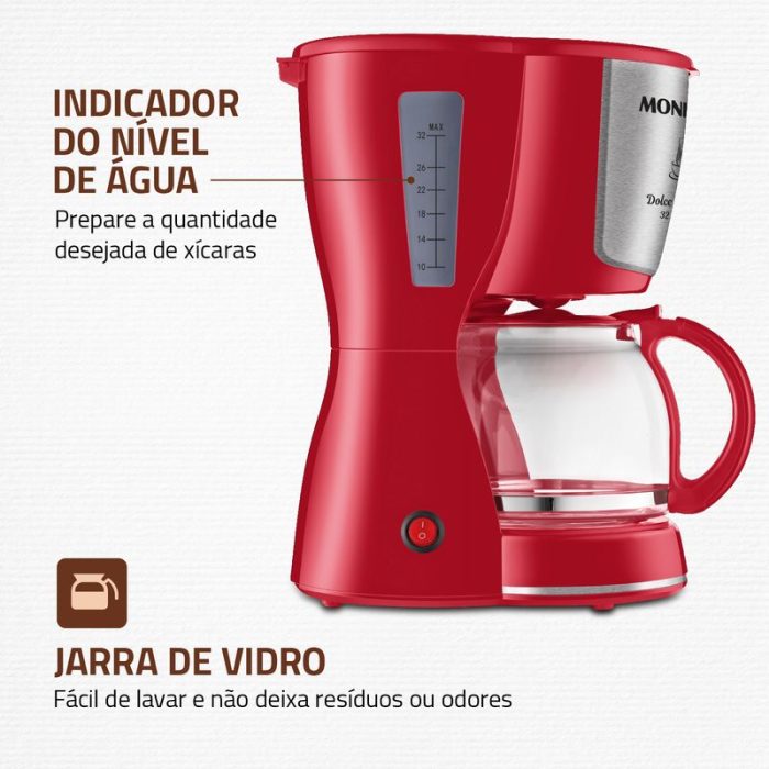 Cafeteira Elétrica Mondial Dolce Arome Inox C-32-32X-R - Image 5