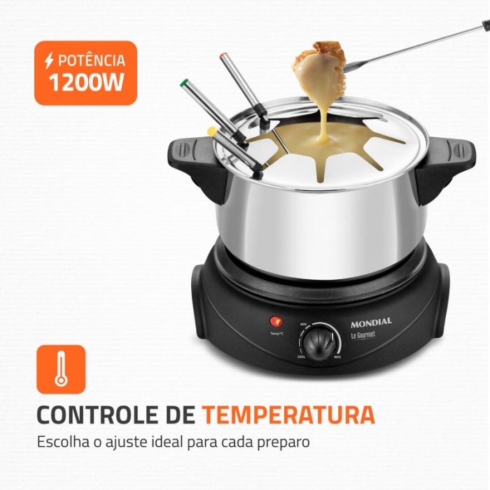 Panela Elétrica de Fondue Le Gourmet II Mondial FD-02 - Image 5