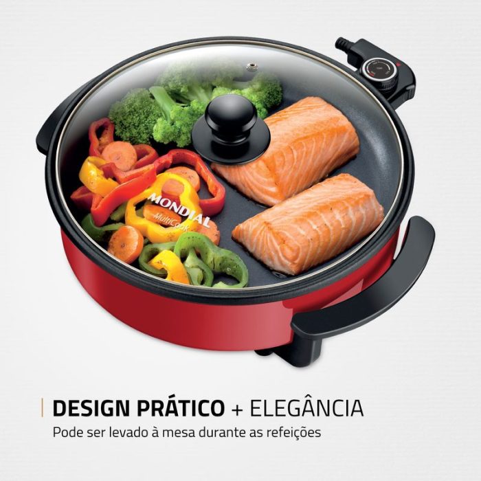 Panela Elétrica Mondial Multicook Red PE-28 - Image 5