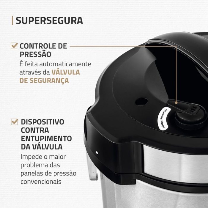 Panela de Pressão Elétrica Pratic Cook 3 L Premium I PE-47-3L-I - Image 5