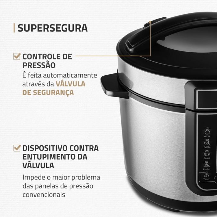 Panela de Pressão Elétrica Mondial Digital Master Cooker PE-38 - Image 5