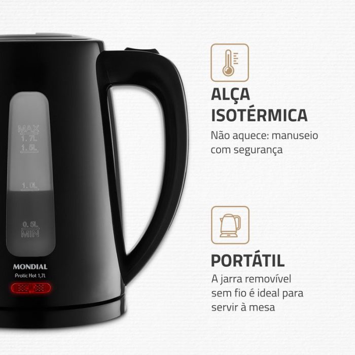 Chaleira Elétrica Pratic Hot 1,7L Mondial- CE-17 - Image 5