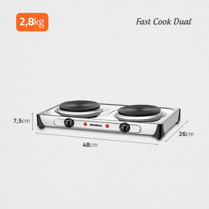 Fogão Elétrico Mondial Fast Cook Dual FE-03 - Image 5