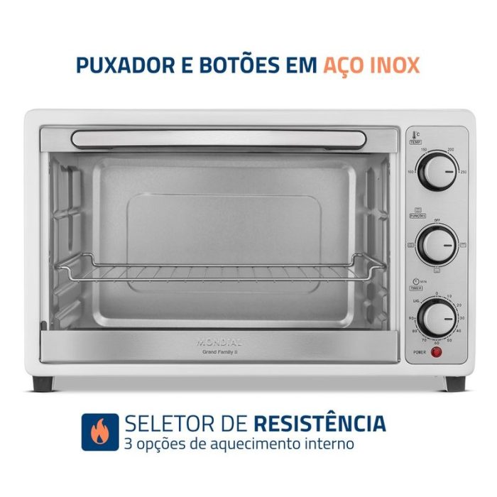 Forno Elétrico 52L Grand Family II Mondial Branco/Inox - FR-52-W - Image 5
