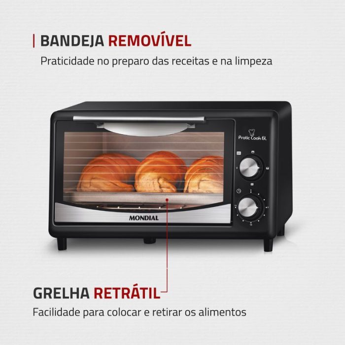 Forno Elétrico Mondial Pratic Cook 6L FR-09 - Image 5