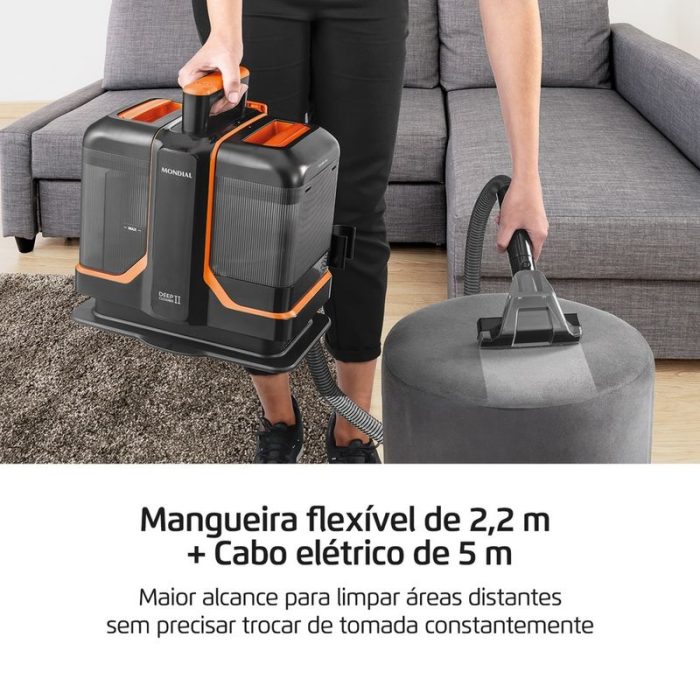 Extratora e Higienizadora Portátil Deep Cleaner II Mondial 1800W - EXP-02-O - Image 5