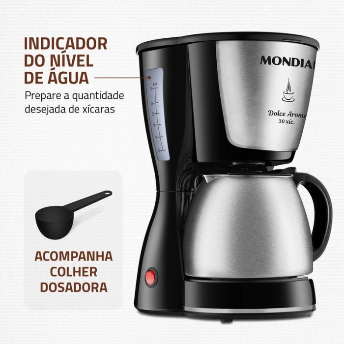 Cafeteira Elétrica Mondial Dolce Arome C-37JI-30X - Image 6