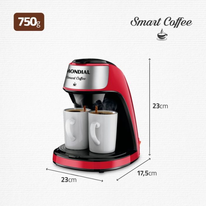 Cafeteira Mondial 2 xícaras Smart Coffee C-42-2X-RI - Image 6
