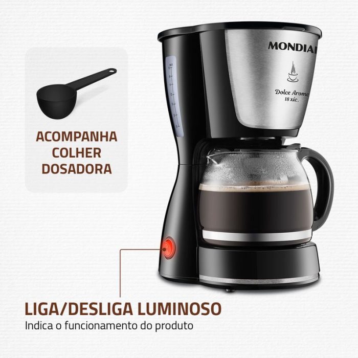 Cafeteira Elétrica Mondial Dolce Arome 18 C-30-18X - Image 6