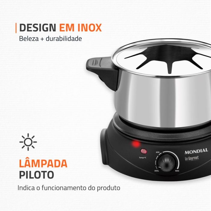 Panela Elétrica de Fondue Le Gourmet II Mondial FD-02 - Image 6