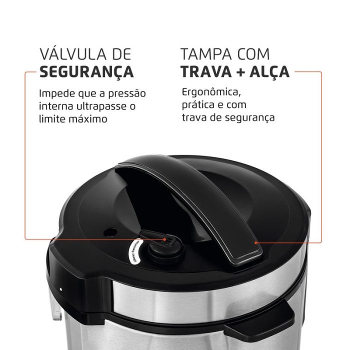 Panela de Pressão Elétrica Pratic Cook 5 L Premium I PE-48-5L-I - Image 6
